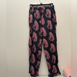 DESMOND & DEMPSEY Tiger print pajama pants XS